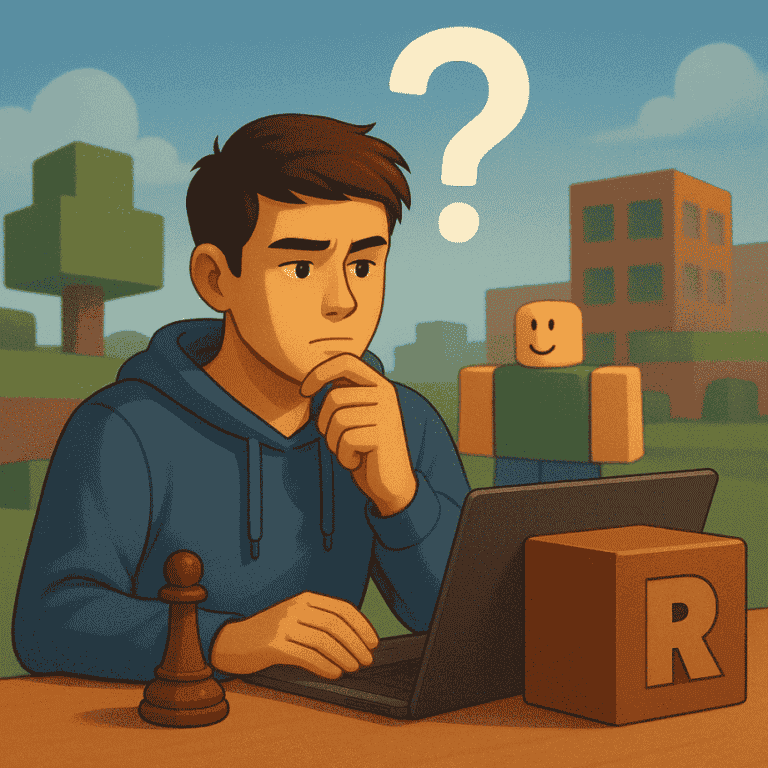 Quais decisões ajudam a evoluir no Roblox?