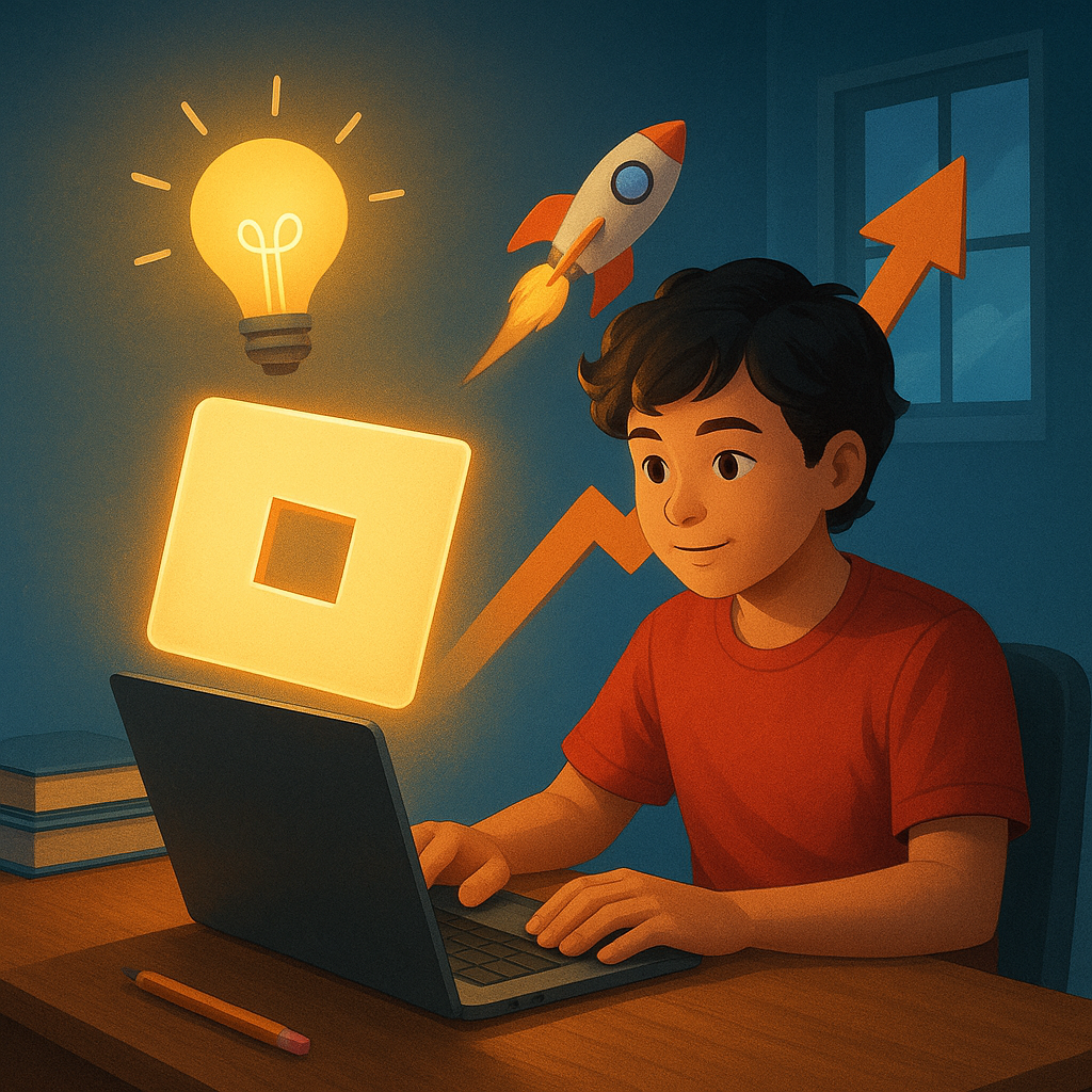 Imagem editorial moderna para roblox